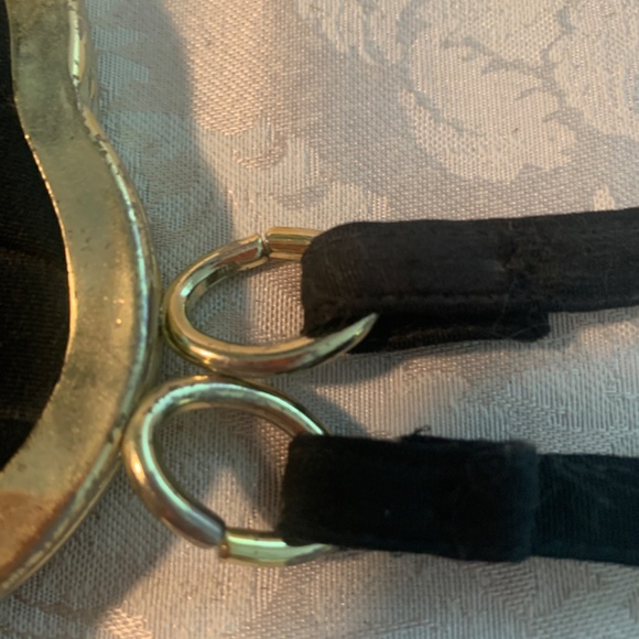 Vintage Harry Levine (HL) Small Fabric Black Clutch with Center Handle - Picture 15 of 16